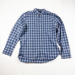 Bonobos Men's Checked Pattern Slim fit Long  Sleeve Button Down Shirt Blue